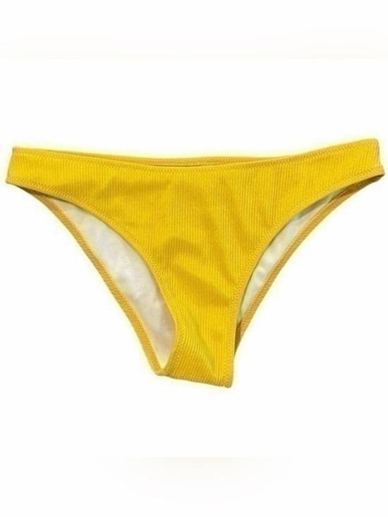 SHEIN Other - Bikini Bottom Yellow Ribbed Medium Moderate Coverage Swim SHEIN